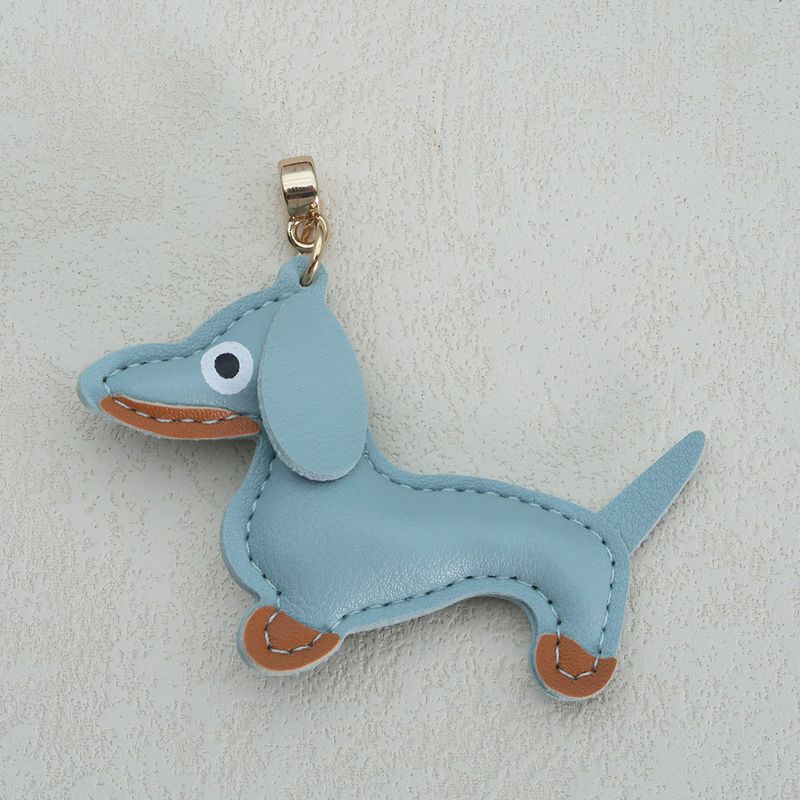 Dachshund Pendant Cute Diy Lanyard Leather Puppy Bag Pendant Schnauzer Couple Car Pendant_autovado.com