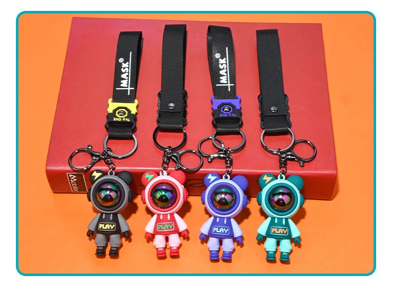 Fashionable Lightning Bear Keychain Key Accessories Metal Ring Keychain Student Stationery Bag Decoration Keychain_autovado.com