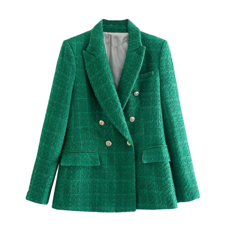 Women's textured casual fashion loose suit jacket_autovado.com