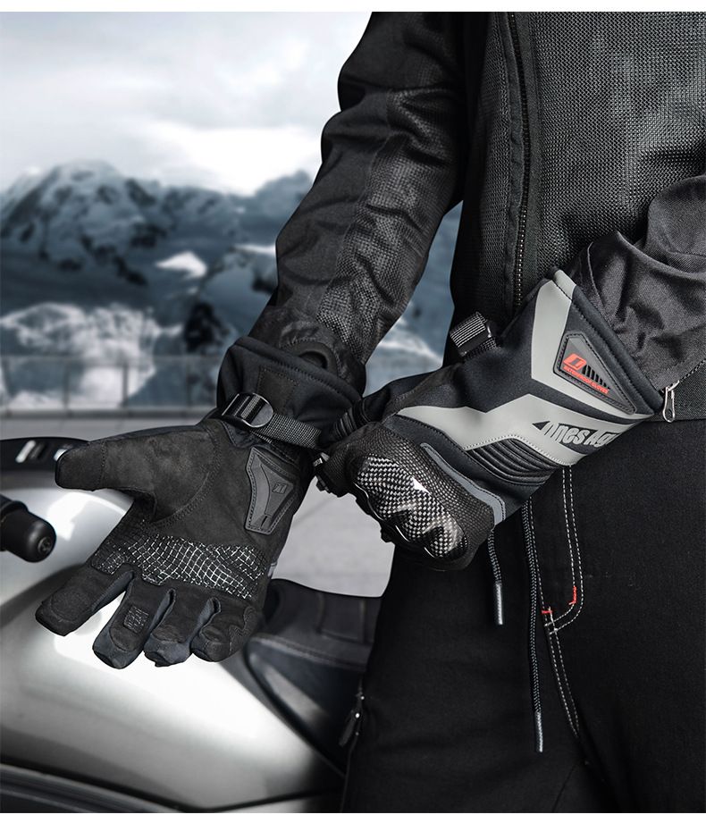 OnesAgain Motorcycle Winter Riding Gloves Men Long Waterproof Windproof Warm Women Rider Motorbike Anti-drop_autovado.com