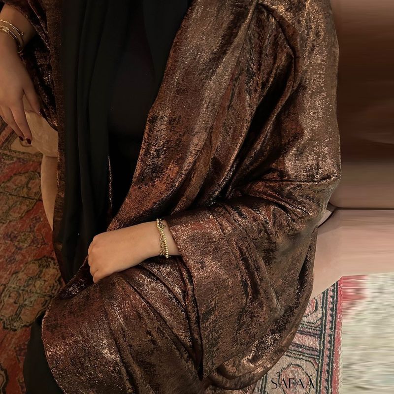 Women's Clothing Arab Dubai modern Muslim fashion gold stamped robe abaya outerwear cardigan robe_autovado.com