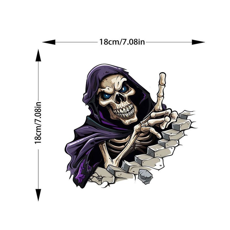 Halloween ghost face car stickers animal stickers motorcycle scratch cover creative body stickers_autovado.com