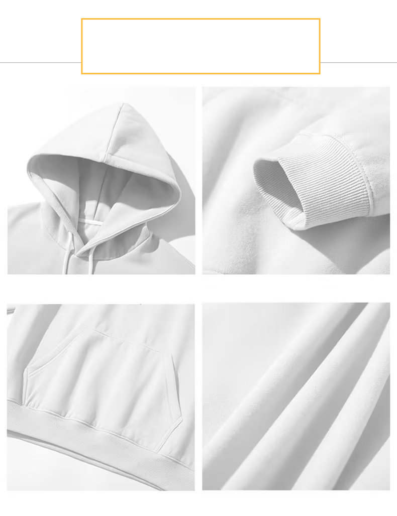 Men's Clothing Factory direct sales heavy 320g pure cotton hooded sweatshirt men and women loose tops drop shoulder pullover casual hoodie trend_autovado.com