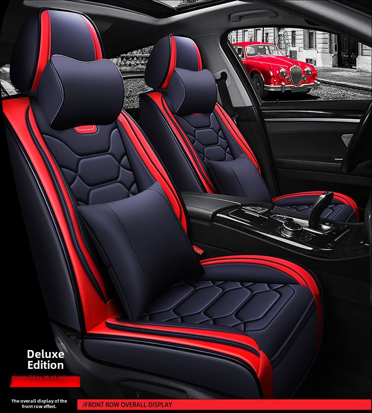 All-inclusive 9D leather car seat cover four seasons fashion sports seat cover New interior supplies_autovado.com