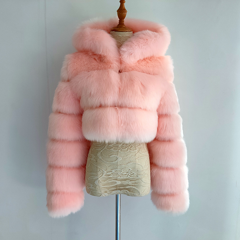 Women's Winter Thickened Artificial Fur Coat Short Jacket Fashion Large Size_autovado.com