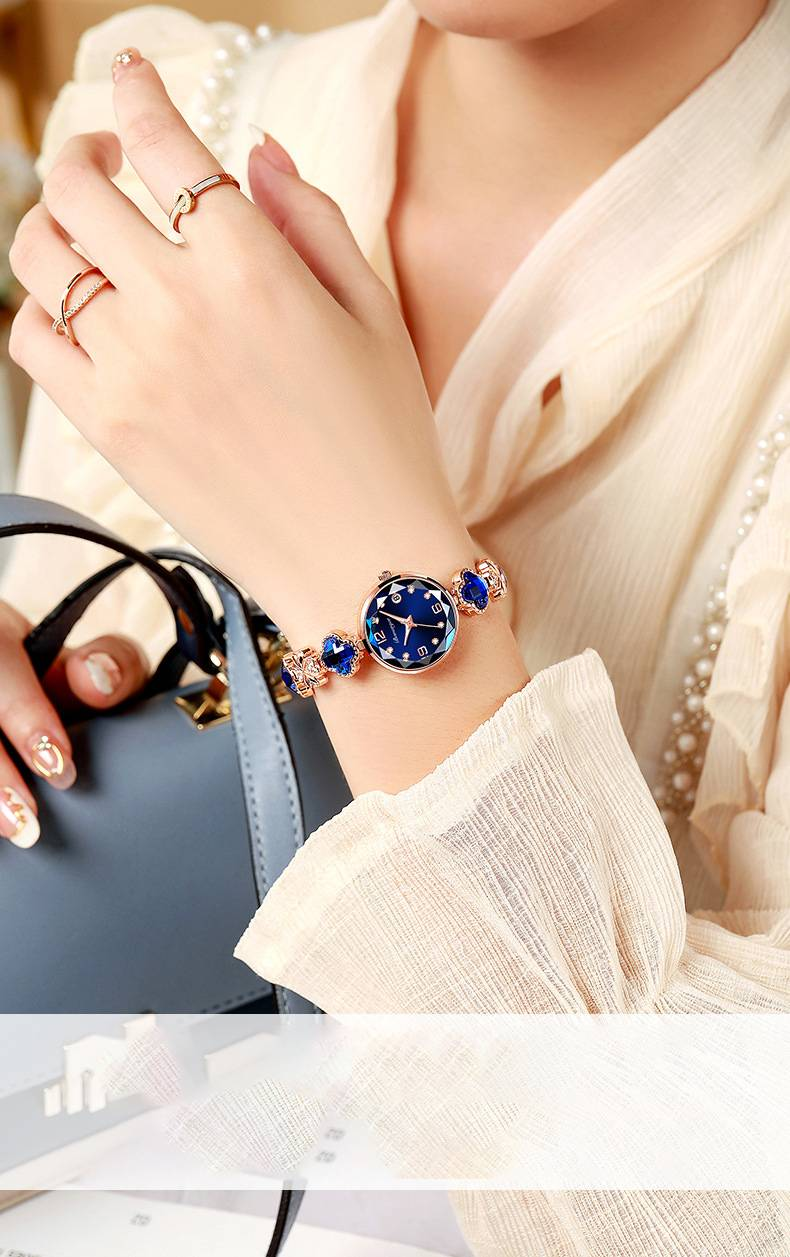 Women's Watch Four-leaf Clover Charm Quartz Bracelet Watch Luxury Rhinestone Analog Stainless Steel Waterproof Wrist Watch _autovado.com