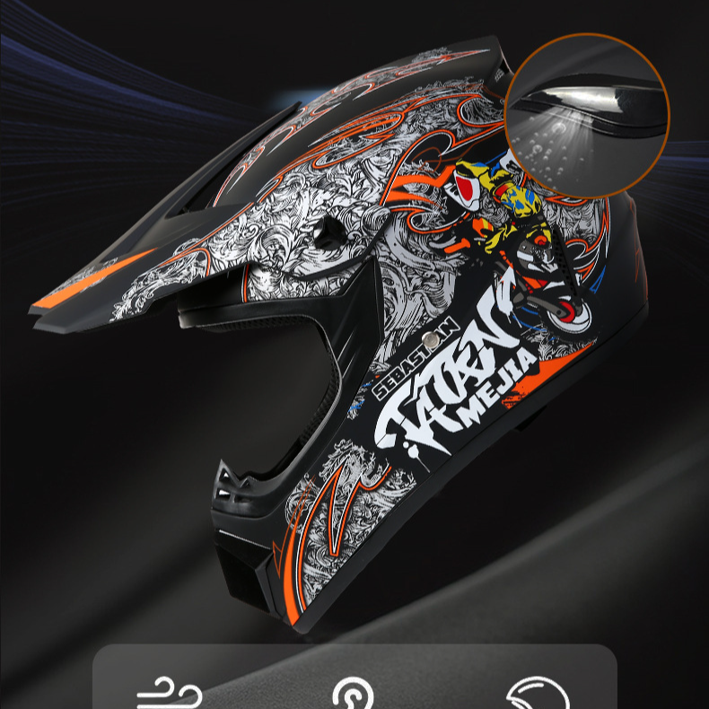 New Flower Mountain Bike Cross Country Helmet ATV Helmet Speed Down Tot Teen Kart_autovado.com