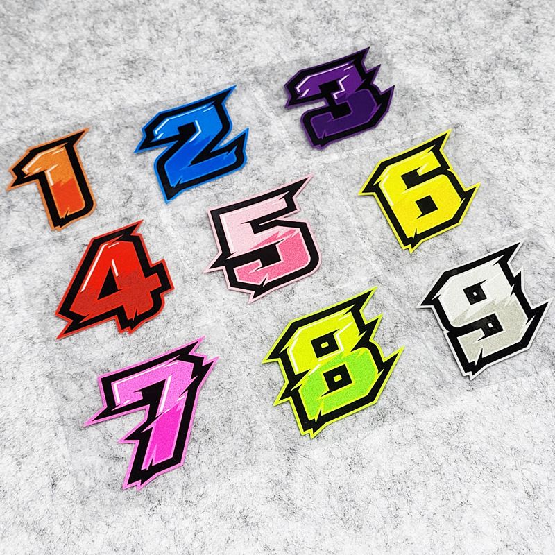Kasi Personalized Creative Number For Race Tracks, Car Body, Helmets, Cars, Electric Motorcycles, Reflective Stickers_autovado.com