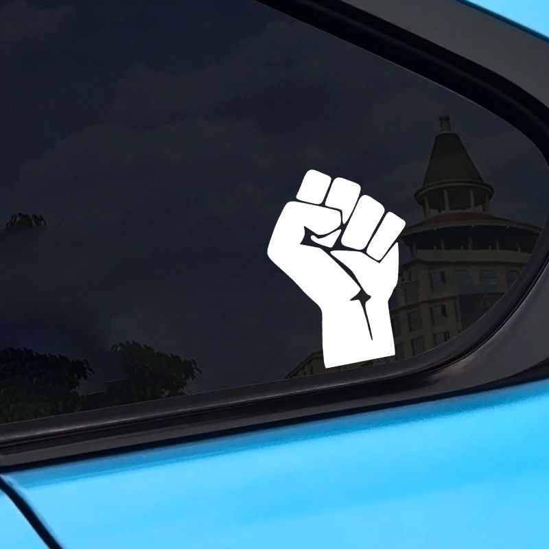 Clenched fist inspirational vinyl car decoration sticker home glass window wall notebook pvc sticker_autovado.com