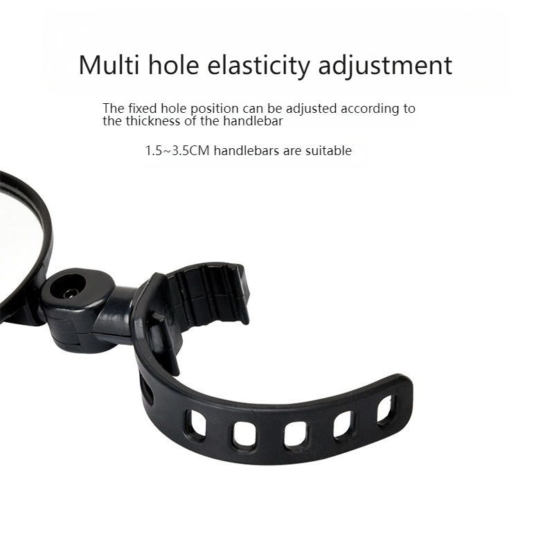 Universal Bike Rearview Mirror - Wide-Angle Convex Glass Mirror For E-Bikes & Mountain Bikes (Round/Oval, 1-Pack/2-Pack)_autovado.com