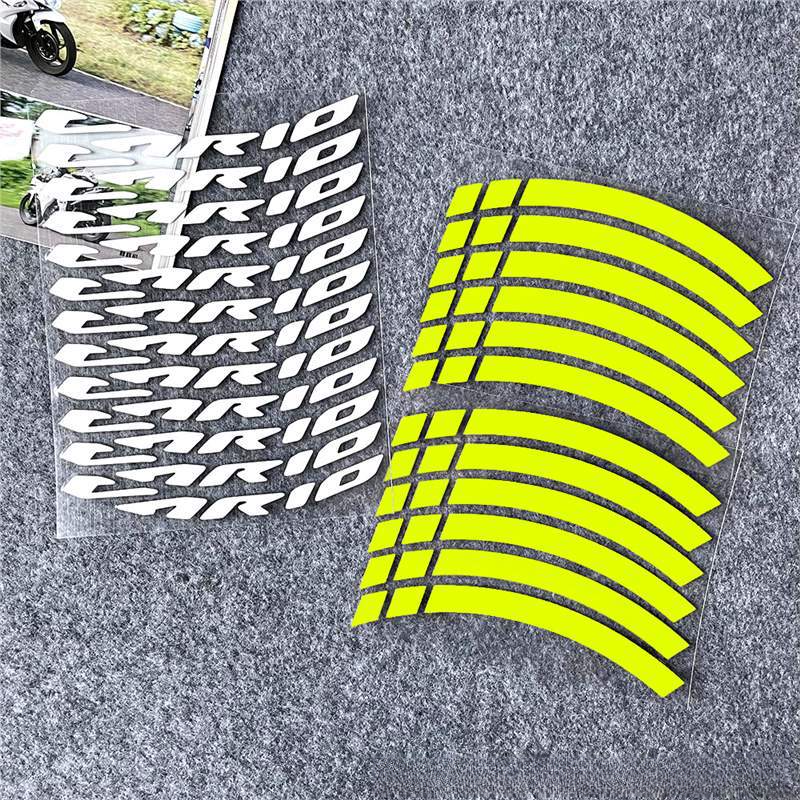 Suitable For Honda VARIO Motorcycle 14inch Wheel Rim Reflective Waterproof Personalized Creative Colorful Tire Warning_autovado.com