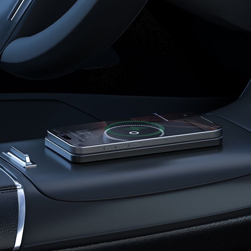 D10Mag Car Wireless Charger With Anti-Slip Mat For Magnetic Phones_autovado.com