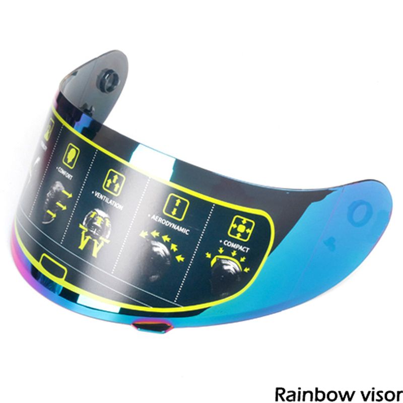 0700E Full Face Helmet Visor - Anti-Fog, High Clarity, UV Protection (Smoke, Tinted, Clear Options) With Rear Spoiler (Black/Clear)_autovado.com