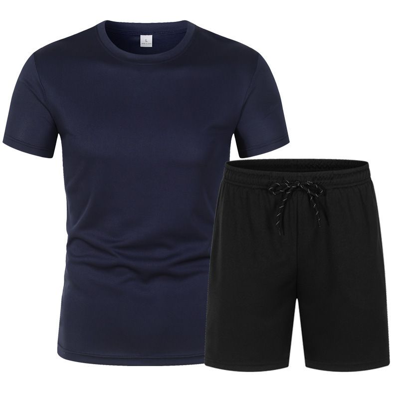 Men's Clothing Casual Spot T-Shirt Shorts Thin Breathable Sports Suit_autovado.com