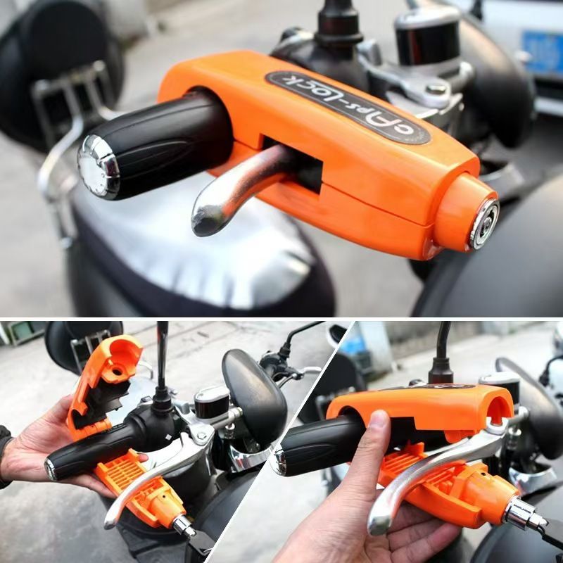 Throttle Handlebar Alarm Bicycle Universal Alloy Electric Brake Anti-theft Motorcycle Lock Mountain Bike_autovado.com