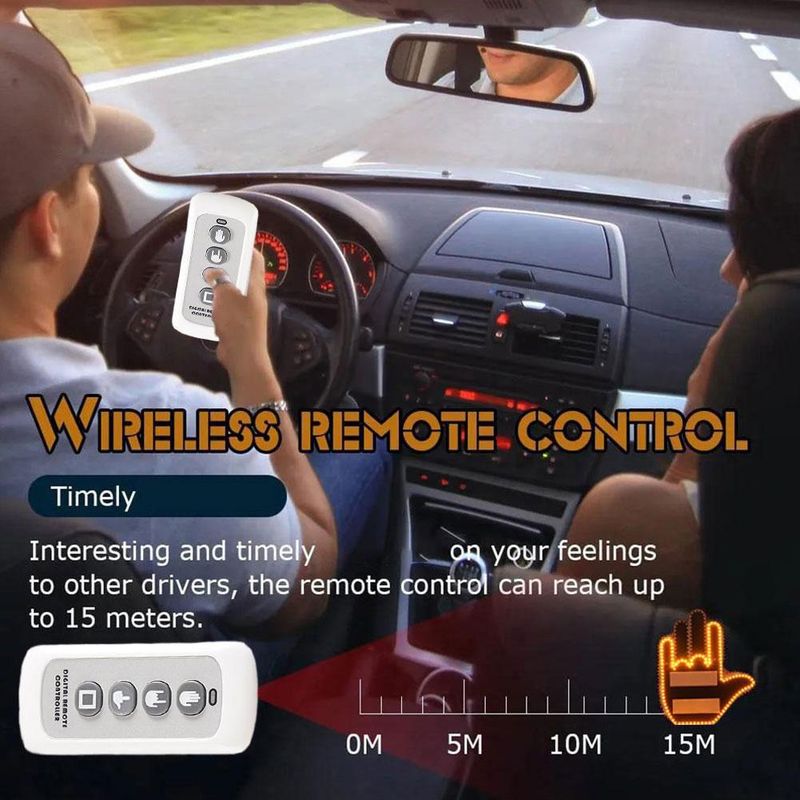 Car Finger Gesture Car Mounted Multifunctional Warning Anti-collision Tail Lights, Interactive Palm Lights_autovado.com