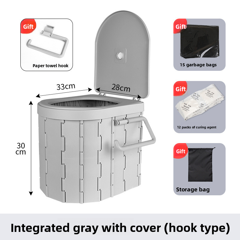 Folding Travel, Portable Adults, Emergency Car Use, Self Driving, Curing Agent For Odor Prevention, Outdoor Toilet_autovado.com