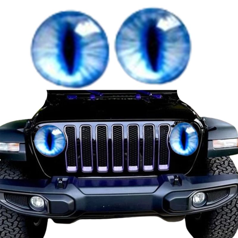 popular Beast Eyes Headlight Decals Pair off road vehicle light stickers_autovado.com