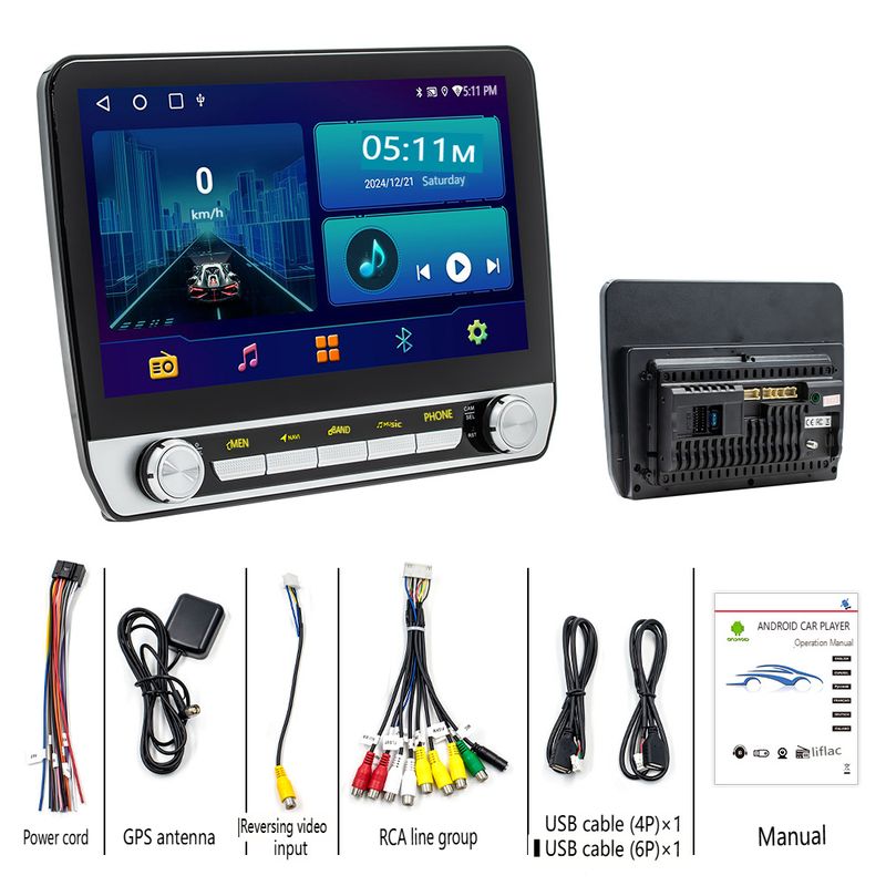 10.1" Universal Android Car Stereo With HD Backup Camera - 4G Octa-Core Touchscreen GPS Navigation System, Wireless CarPlay/Android Auto, Bluetooth 5_autovado.com