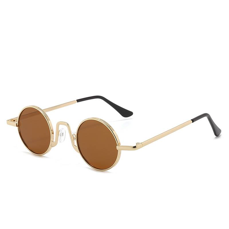 Unisex Prince Mirror Steampunk Retro Small Round Sunglasses Small Frame Sunglasses Glasses_autovado.com