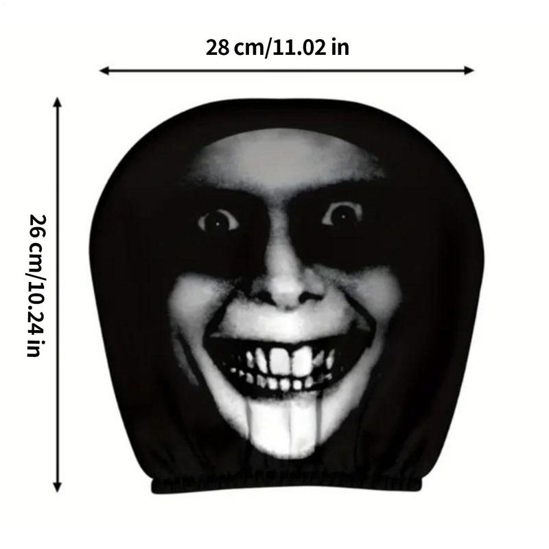 Car Head Rest Covers Set Halloween Funny Auto Headrest Protector Soft Vehicle Accessories For Women Men Daily Taxi_autovado.com