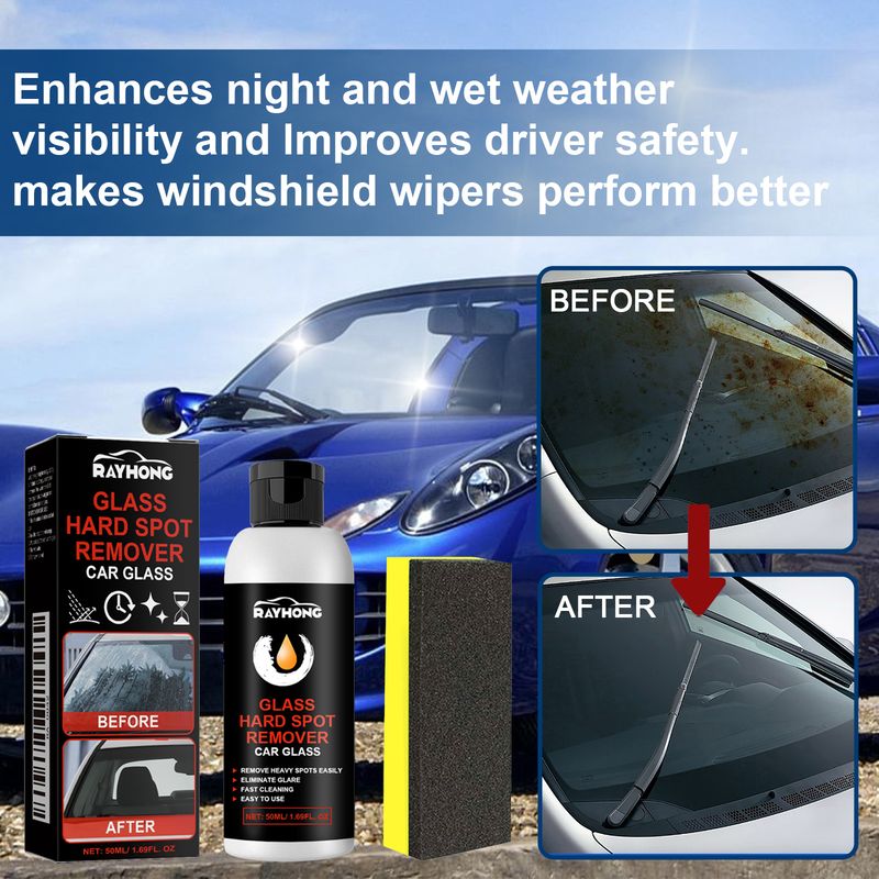 Rayhong Glass Hard Spot Remover Car Glass, Glass Cleaning Decontamination Scratch Repair Polishing Cream_autovado.com
