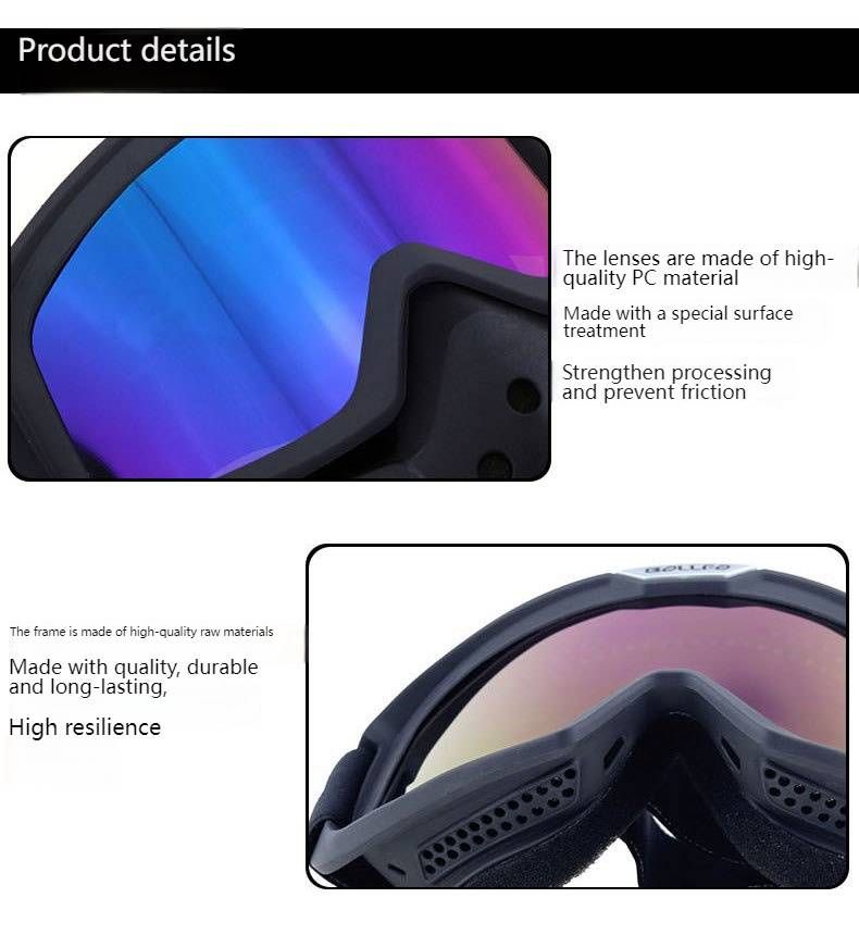 Retro Motorcycle Goggles – Anti-Fog, UV Protection, Interchangeable Lenses – Off-Road, Motocross, Cycling – Durable PC Frame_autovado.com