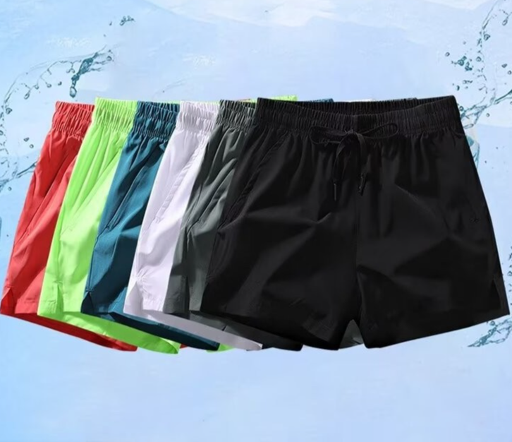 Men's Clothing Summer pants new style ice silk thin fashion casual loose drawstring three-quarter pants men's beach swimming large size shorts_autovado.com