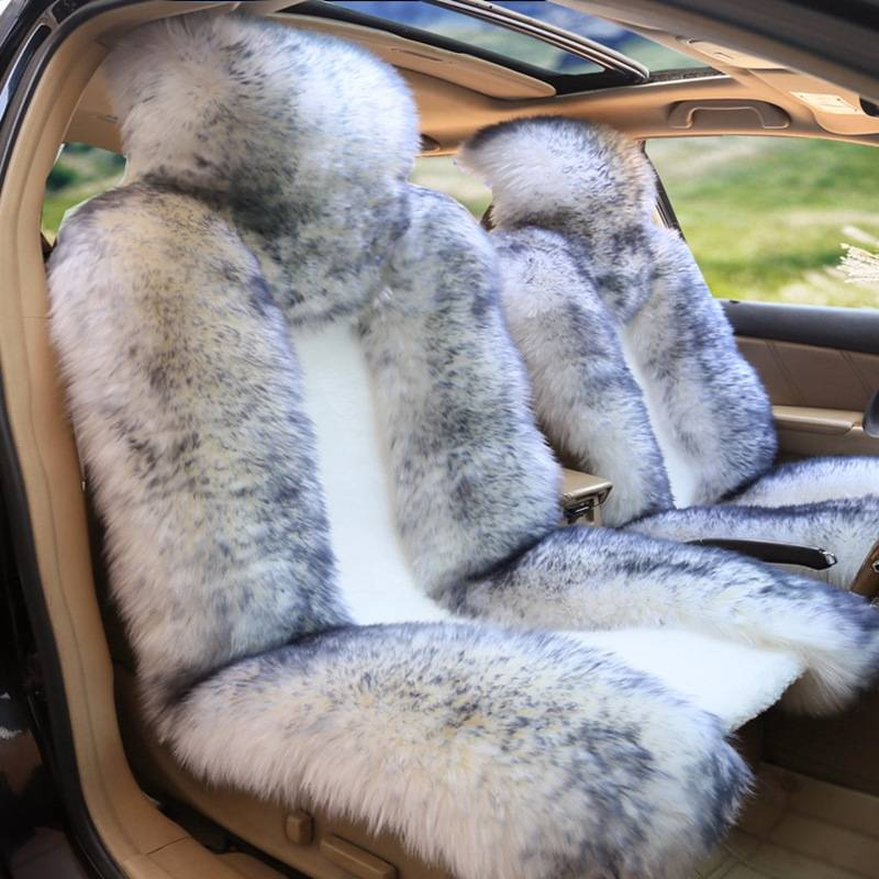 Car Winter Wool Front Single Piece Universal Seat Cover Plush Cushion_autovado.com