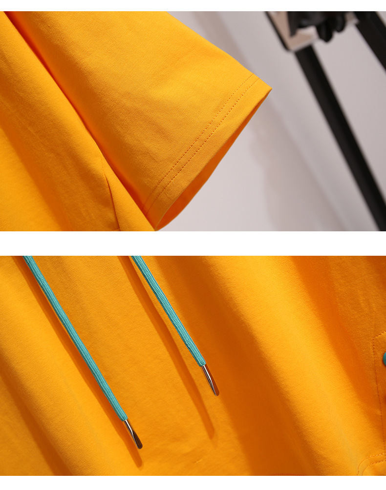 Women's Clothing 2023 Summer New Sun Protection Hooded Short Sleeve T shirt Female Student Clothes Female Loose Tops Women's Clothing Wholesale_autovado.com