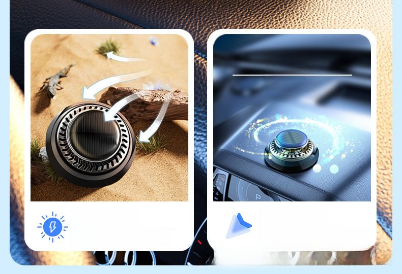 Solar car aromatherapy device car fragrance Water ornament_autovado.com