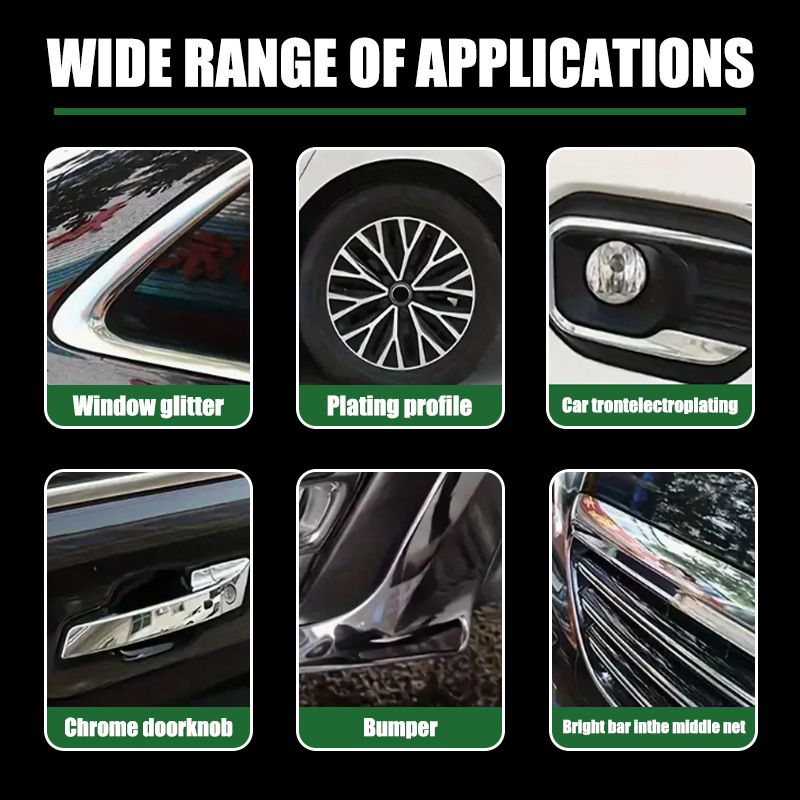 Ryekew Car Door And Window Metal Polishing Bright Strip Paste Chrome Parts Repair Refurbishment Agent_autovado.com