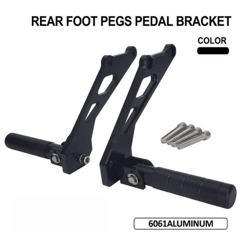 Universal Aluminum Alloy Rear Foot Peg - Durable & Lightweight For Motorcycle/Bike Customization (26x16.3x4.5mm, Black)_autovado.com