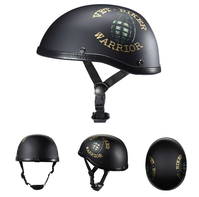 melon scoop helmet leather helmet knight summer helmet bicycle retro helmet men's half helmet summer riding helmet_autovado.com