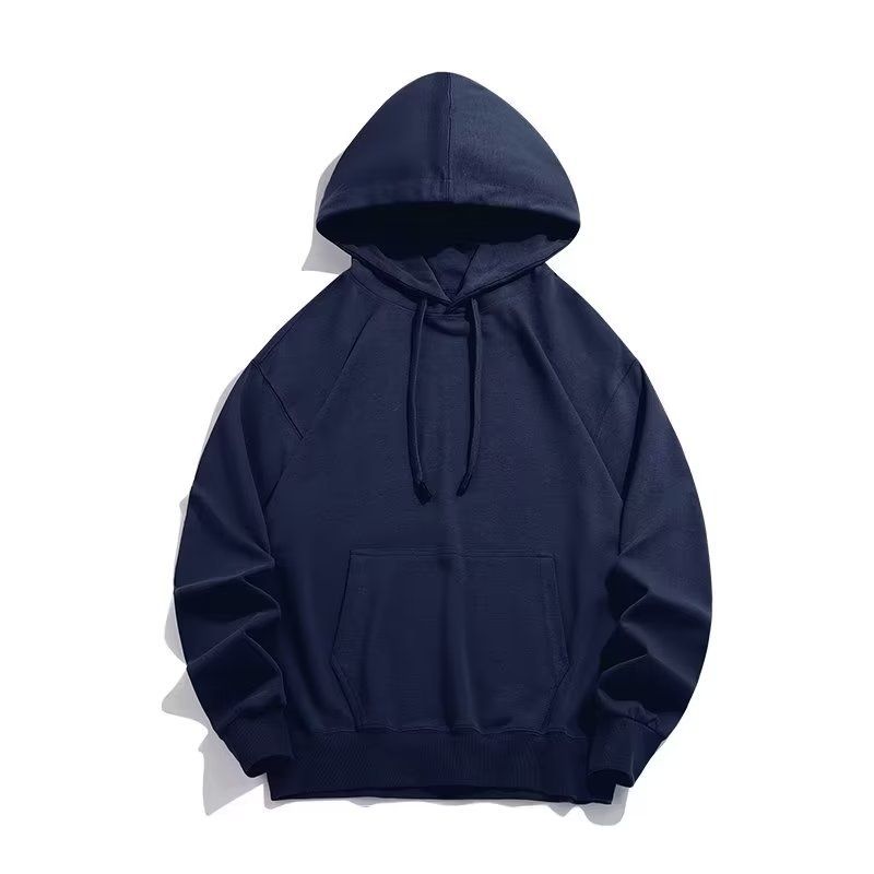 Men's Clothing Factory direct sales heavy 320g pure cotton hooded sweatshirt men and women loose tops drop shoulder pullover casual hoodie trend_autovado.com
