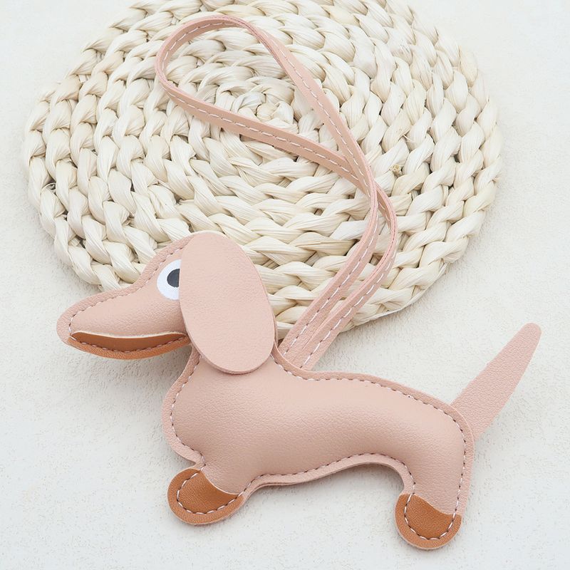 Dachshund Pendant Cute Diy Lanyard Leather Puppy Bag Pendant Schnauzer Couple Car Pendant_autovado.com
