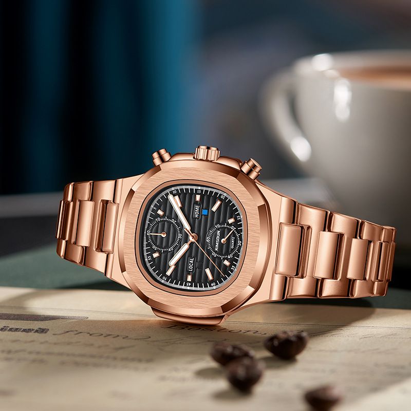 New Golden Seton Brand Nautilus Watch Men's Watch Waterproof Multifunctional Quartz Watch Business Men's Watch_autovado.com