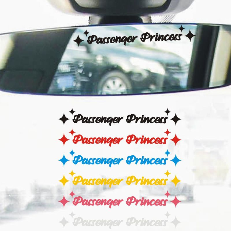 car stickers passenger princess personality car stickers rearview mirror decoration reflective stickers_autovado.com