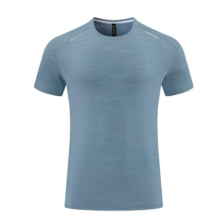 Men's Clothing Sports Quick-Drying Clothes T-Shirt Training Running Fitness Clothes Ice Silk Short Sleeves Loose Breathable Round Neck_autovado.com