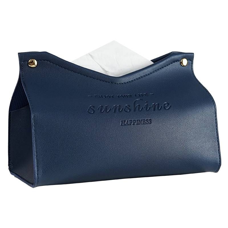 Modern Leather Tissue Box – V-Cut Desktop Holder (Minimalist & Durable)_autovado.com