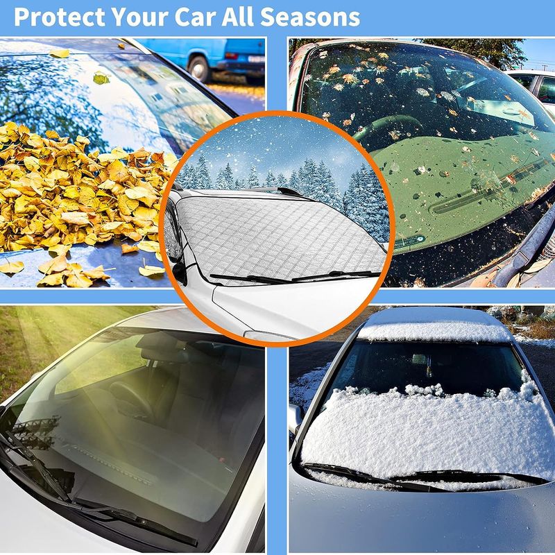 car snow shield upgrade nine magnetic car snow shield thick cotton winter antifreeze car cover_autovado.com