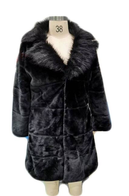 Women's Clothing Cashmere Splicing Fur One Medium Length Fox Fur Collar Coat Fur Coat_autovado.com