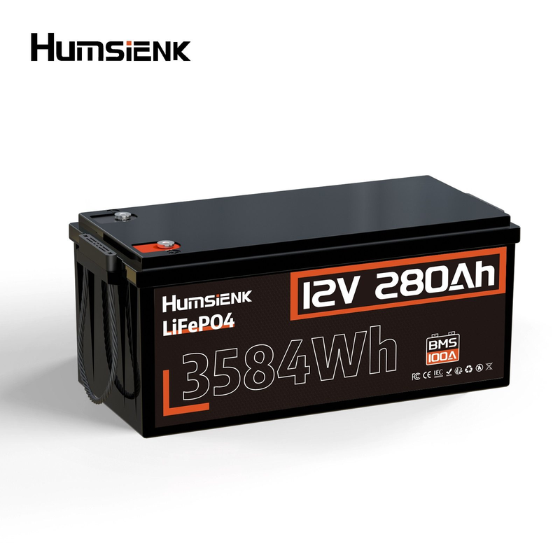 HumsiENK 12V 200Ah LiFePO4 Lithium Battery For Boat Trolling, 100A BMS Battery Pack,low Temperature Protection,solar Cells,energy Storage Power Supply_autovado.com