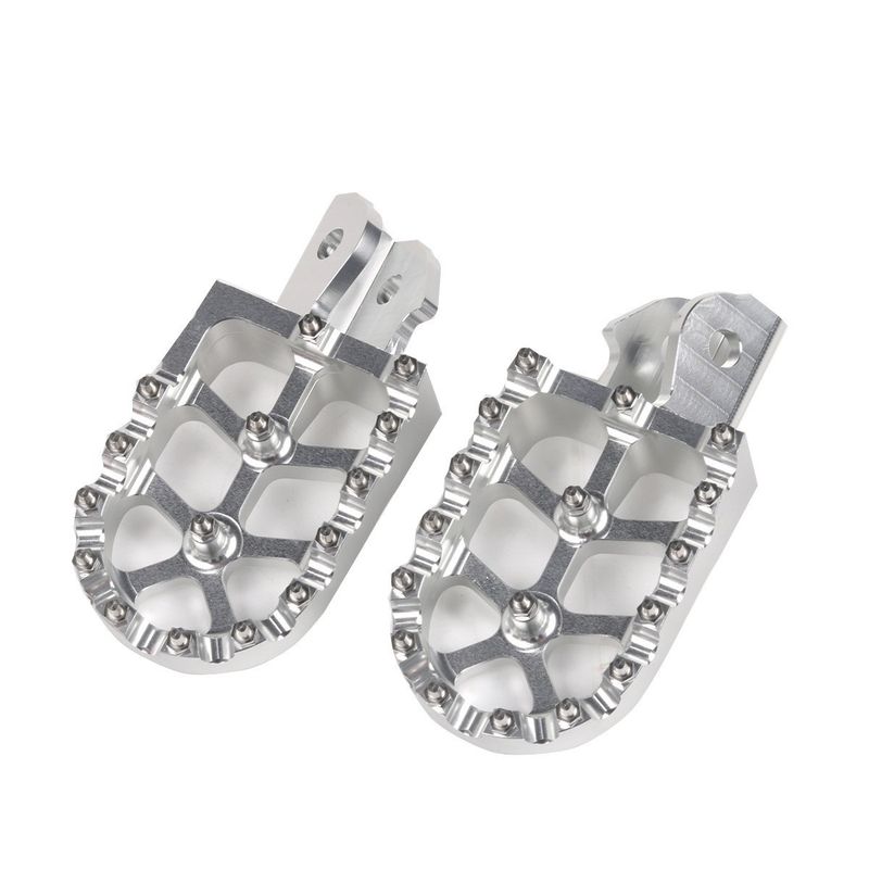S2R CNC Aluminum Alloy Anti-Slip Foot Pegs For Electric Dirt Bike - Universal Fit, Durable & Lightweight (Black/Red/Silver)_autovado.com