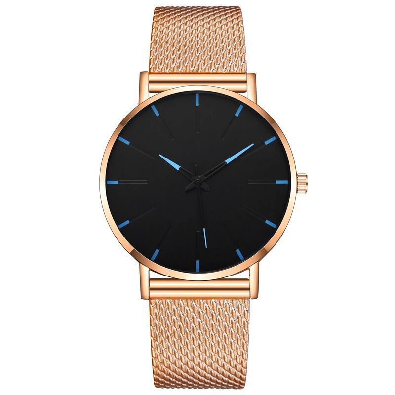 men's and Women's Business color scale fashion watches men's mesh belt thin quartz watches_autovado.com