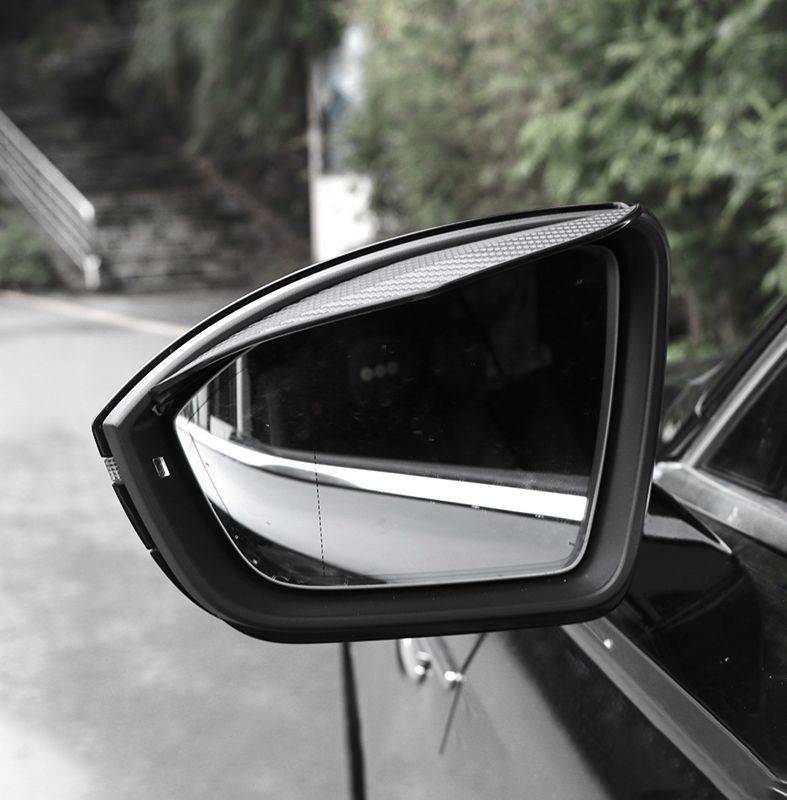 New Carbon Fiber Car Rearview Mirror Eyebrows (2-piece Set), One Pair Of Reverse Mirrors, Sun And Rain Shields_autovado.com