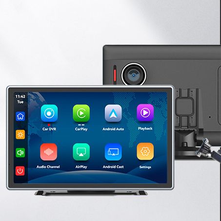 9" Wireless CarPlay Android Auto Display - 4K Dash Cam With 5G WiFi & Light Sensor_autovado.com