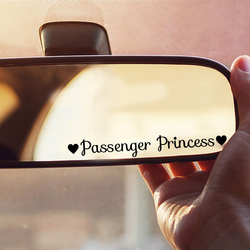 Passenger Princess car rearview mirror makeup mirror passenger princess creative stickers_autovado.com