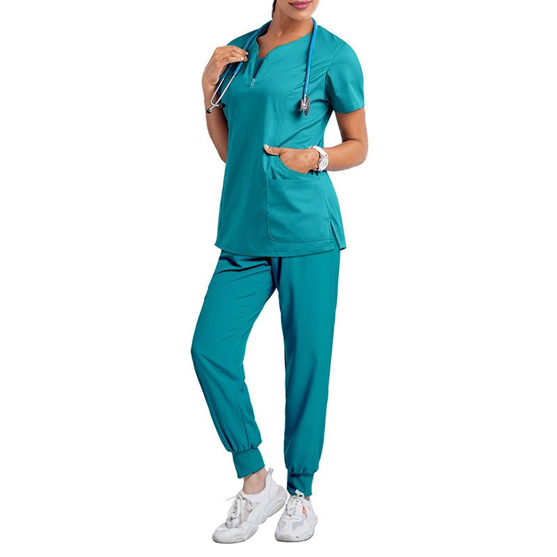 Women's ready-to-use oral dentist surgical gown split toiletry suit elastic quick-drying hospital nurse uniform_autovado.com