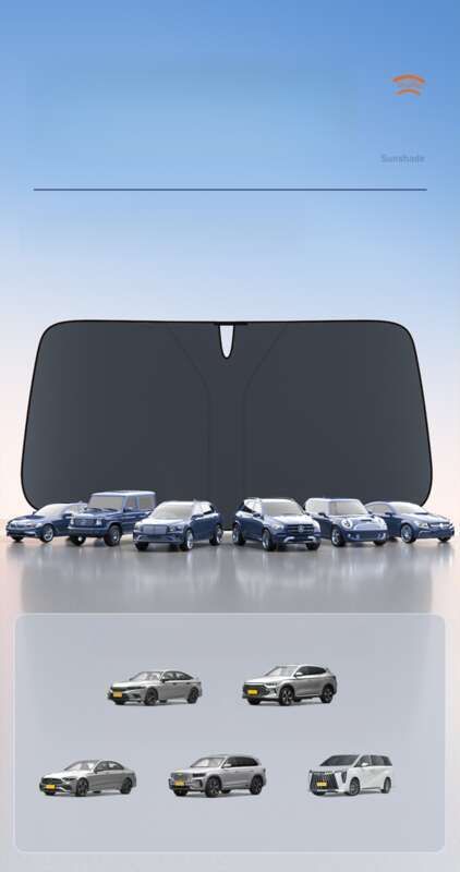 New Front Windshield Sunscreen, Heat Insulation, Foldable Sunshade, Summer Car Laser Sunshade_autovado.com